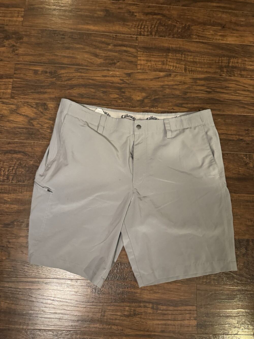 Callaway Men’s Golf Shorts 38 Gray Flat Front Pockets